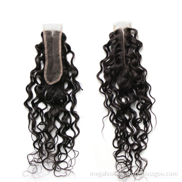 Middle Part 2*6 Lace Closure Brazilian Water Wave Remy Human Hair Closure Unprocessed Virgin Hair Human Hair 2*6 Closure
